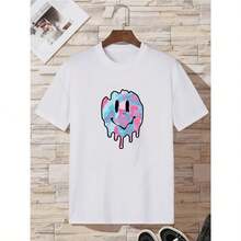 Camiseta Con Estampado De Expresión Con Hombros Descubiertos - Blanco - Ver 6