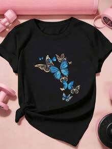 Women T-Shirts - Black - View 2