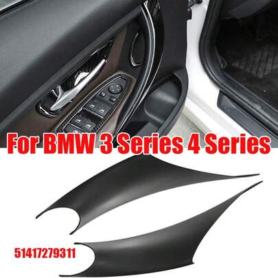 Para BMW Serie 3 y 4 F30 F35 2x Cubierta de panel de manija de puerta interior de automóvil Trim L+R