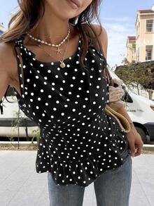 Elegante y estiloso chaleco de verano para mujer con estampados tejidos - Negro - Ver 7