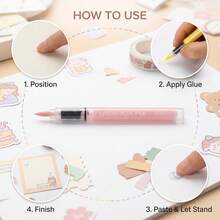 3pcs Liquid Glue Pens, Colored When Wet And Transparent When Dry - Multicolor - View 11