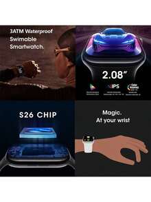 Microwear WATCH 11X Smart Watch, Supports Bluetooth Calling, Message Reminder, NFC Access, Sports Guidance, 3ATM Waterproof For Swimming, 2.08" HD Large Screen AI Watch, Compatible With IOS/Android - Pink - View 5