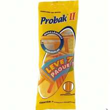 Probak II Barbeador Descartável com 7 unidades - Amarelo - Visão 1