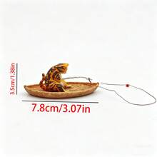 8件套树脂猫咪船上钓鱼雕像，4只猫+4艘船，款式随机，逼真迷你摆件，适用于水族箱鱼缸装饰 - 歡樂水族 - 查看 2