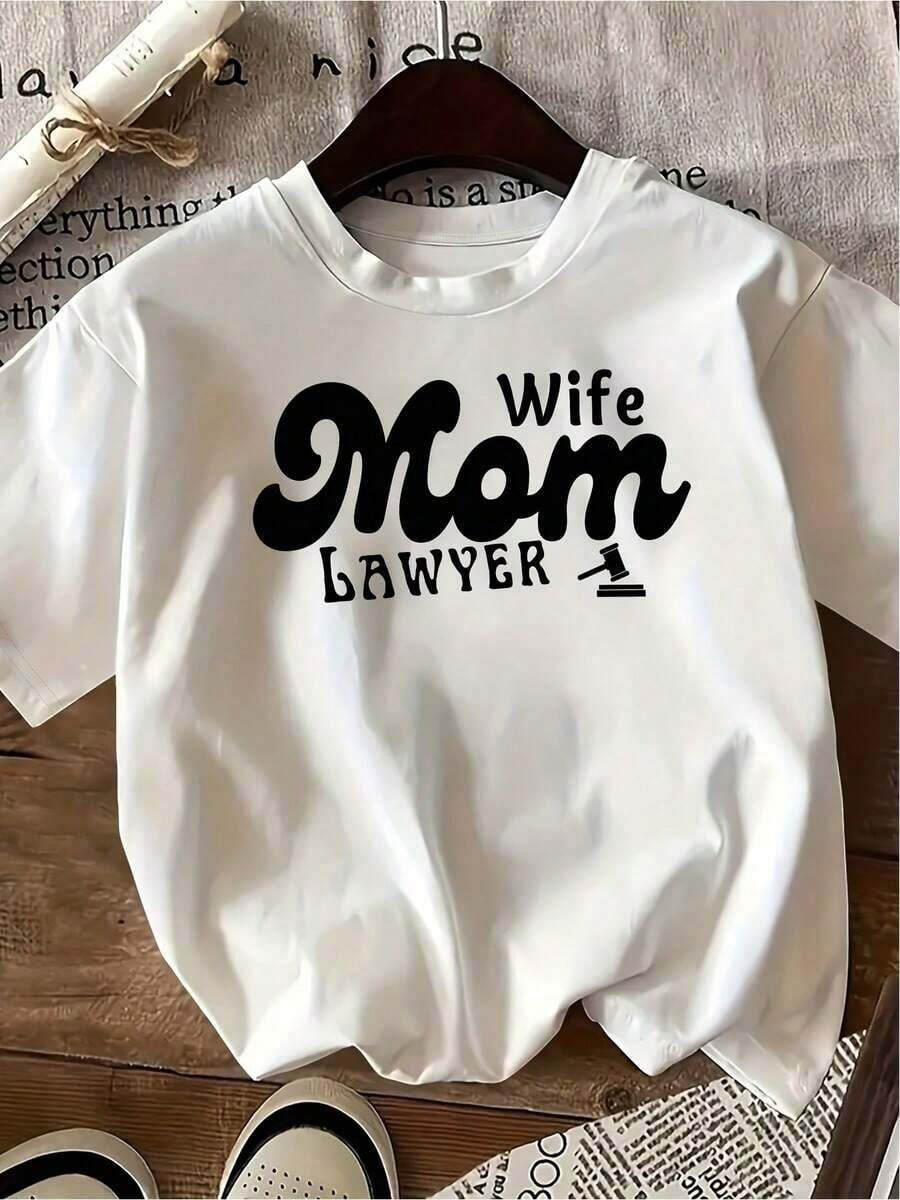 Camiseta de regalo para el Día de la Madre, el mejor regalo de agradecimiento para mamá, frases de agradecimiento para madre, camiseta con estampado de monograma, camiseta casual de manga corta y cuello redondo para verano y primavera, para Frescura de Verano para Mujer 100% Algodón