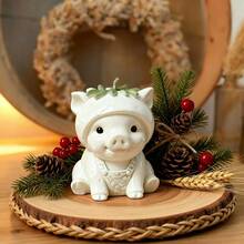 1pc Whimsical Pig Design Silicone Mold, Suitable For Resin, Candle, Gypsum Crafting. Flexible & Reusable Mold With Interesting Details, Great For Home Decor, Unique Gifts, And Various Craft Projects - Tomato Pig Silicone Mold - View 2