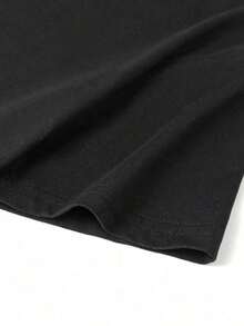 Camiseta de manga corta con estampado de estrellas, camiseta oversize de cuello redondo y corte holgado para mujer, apta para todas las edades. Cómoda y elegante, la elección perfecta para el verano. B2WJ - Negro - Ver 7
