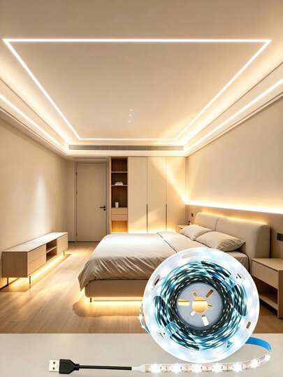 Đèn LED dây 10M/5M/3M/2M/1M, đèn nền TV, đèn trang trí nhà cửa, đèn ngủ LED cho nhà, phòng, phòng khách, phòng ngủ, nhà bếp, đèn LED dây có nguồn điện, ánh sáng lạnh/ấm, siêu sáng, linh hoạt, mật độ cao, đèn LED dây tự dính có thể cắt được dùng trong nhà ở, đèn LED dây cho nhà bếp, tủ, kệ, quầy, phòng ngủ, đèn tủ quần áo cảm biến chuyển động.
