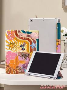 夏季彩虹条纹豹纹平板电脑保护套，适用于 iPad Air 8 2026（11/13 英寸）、9.7/10.2/10.5/10.9/12.9 英寸 iPad Pro 11 英寸（第十代）、Galaxy Tab S6 Lite 10.4 英寸、Kindle Paperwhite 第十二代（2024 年）、Kindle（第十一代，2022 年），柔软防震，支持智能支架/唤醒/睡眠功能，是绝佳的节日礼物。 - 彩色 - 查看 5
