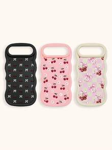 Bộ 3 ốp lưng điện thoại kiểu Coquette màu hồng trắng kẻ caro, in hoa anh đào và nơ, viền lượn sóng, làm bằng chất liệu TPU mềm, chống sốc, tương thích với iPhone 15/14/13/12/17 Pro Max & Galaxy S25 Ultra, thiết kế dễ thương nữ tính, phù hợp sử dụng hàng ngày hoặc làm quà tặng, dịp Lễ Tình nhân/Ngày của Mẹ/Sinh nhật/Bạn thân - Nhiều màu - Xem 41