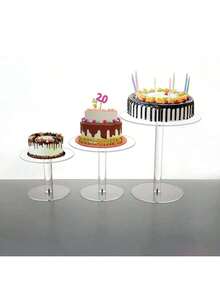 Giá đỡ bánh cupcake tròn bằng acrylic trong suốt, khay đựng bánh cupcake trong suốt, giá trưng bày bánh ngọt và kẹo, thích hợp cho bàn tráng miệng, tiệc sinh nhật, sự kiện cưới. - trong suốt - Xem 3