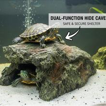 爬行动物宠物蜥蜴藏身洞穴，爬行动物岩石藏身处，水族箱装饰，鬃狮蜥，壁虎，蛇类栖息地，龟类栖息地装饰，两栖动物住所 - 查看 3