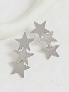 Pendientes con forma de estrella - Blanco - Ver 7