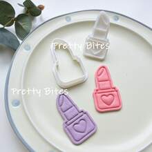 Lady Series Biscuit Molds Lipstick Pregnant Mother Cookie Cutter And Stamp Valentine's Day Cake Fondant Moulds Baking Tool - White - View 4