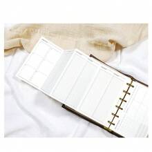 5 tờ giấy thay thế cho sổ kế hoạch hàng năm dạng gấp A6/A7, 5 tờ giấy rời cho bìa kẹp 6 vòng, thích hợp cho sổ quản lý lịch trình hàng năm, sổ kế hoạch học sinh. - Kế hoạch hàng năm gấp 4 lần - Xem 8
