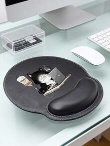 Alas Mouse dengan Sandaran Pergelangan Tangan, Desain Pola Kucing Lucu, Desain Ergonomis dengan Sandaran Pergelangan Tangan, Alas Mouse Kulit Sintetis, Alas Mouse Nyaman dengan Sandaran Pergelangan Tangan Halus, Alas Meja Komputer, Alas Keyboard Kantor, Pelindung Meja, Cocok untuk Alas Anti Selip, Bermain Game, Anti Selip, Komputer, Laptop, Kantor, Penggunaan di Rumah, Suvenir Musim Wisuda, Cocok untuk Kantor dan Bermain Game, Hadiah Sempurna untuk Hari Valentine dan Hari Ibu - View 6