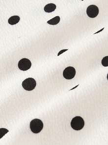 Camiseta ajustada de mujer con patrón ondulado de punto - Blanco y Negro 2 - Ver 8