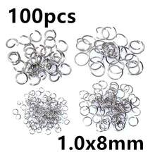 100 chiếc khoen nối hở bằng thép không gỉ mạ vàng, đường kính 3-10mm, vật liệu làm trang sức thủ công, thích hợp để tự làm khuyên tai và vòng cổ. - Vòng mở - Xem 20