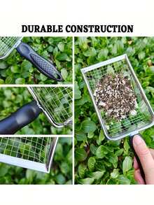 1 buah Ayakan Tanah Kebun - Ayakan Pasir, Tanah, dan Pupuk Kebun dengan Pegangan - Tersedia dalam 2 Ukuran Mesh (2,8 mm dan 5 mm) - Cocok untuk Pasir, Batu, Tanah, dan Kompos - Sempurna untuk Penggunaan Berkebun - A - View 5