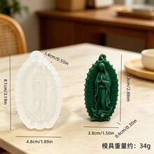 小天使硅胶模具，圣母玛利亚天使钥匙扣，树脂滴胶手机挂饰，DIY香氛石石膏蜡烛树脂工艺装饰模具 - 掛件 - 查看 4