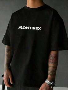 Spherical Pattern T-Shirt, Casual Fashion Street T-Shirt, And Print, Clothing, Streetwear, Graphic T-Shirt, 220g Pure Round Neck Short Sleeved T-Shirt, Suitable For Mountain Peaks, Outdoor Sports, And Communicating Wear, For Daily Wear In Spring And Summer, T-Shirt, Gifts - Black - View 2