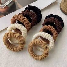 Set de 5 piezas/10 piezas de Coleteros Gruesos para Mujer, Scrunchies Elásticos para Coleta y Moño, Nuevo Diseño - Multicolor - Ver 1