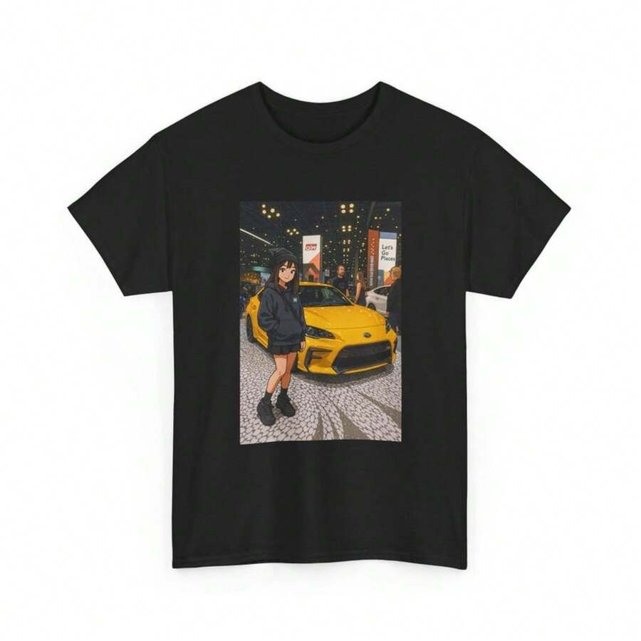 Unisex T-Shirt Made Of Pure Cotton, GR86 AE86 BRZ FRS Style, Car Guy T-Shirt, JDM Tuner Racing Graphic T-Shirt, Summer T-Shirt, Blouse, Basic Tops, Top Pieces, Creative Design, Outdoor Game, Cool Style, Fun Design, Ideal For Outdoor Games. - Black - View 1