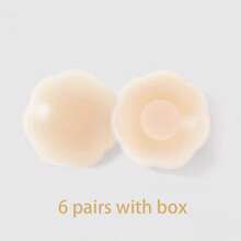 6 Pairs Flower & Round Silicone Nipple Covers With Travel Tin - A - View 13