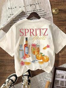 Dam-T-shirts - ljus aprikos - Visa 2