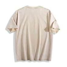 Letter Print T-Shirts For Women, Oversized Graphic Tees For Women And Teens, Y2k Short Sleeve Floral Print Graphic Tees, Aesthetic Summer T-Shirts, Cute And Preppy Women's Clothing For Vacation, Days Off, Everyday Casual Fashion And Versatility. - 杏色 - 查看 3
