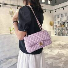 High-End Bag 2026 New Model,  Quilted Chain Bag, Popular Women's Bag, Elegant Designer Shoulder And Crossbody Bag - Màu tím - Xem 5