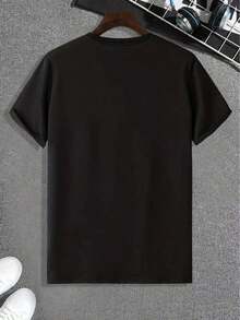 Women's Christian T-Shirt - Plus Sizes 0XL-4XL, T-Shirt With Faith Pattern And The Phrase "He Is King" And Bible Quotes, Breathable, 100% Inspirational, Short Sleeve, Suitable For Church, Casual Wear, Spring And Autumn - Machine Washable, Black With Colored Details - 黑色 - 查看 2