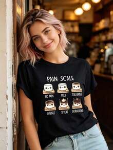 Camiseta Divertida de Enfermera con Escala del Dolor - Negro - Ver 3