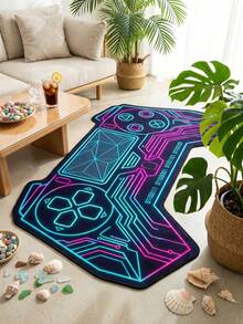 1 pieza Alfombra con forma de mando de juego, alfombra de joystick de juego negro, alfombra con tema de videojuegos, decoración de habitación de niños, alfombra para amantes de los juegos, alfombra decorativa, alfombra de moda, alfombra de ducha, cojín de asiento de sofá, decoración del hogar, alfombra de sala de estar, alfombra de dormitorio, felpudo de entrada, alfombra de cocina, alfombra de baño, alfombra de sala de estudio - Multicolor - Ver 10