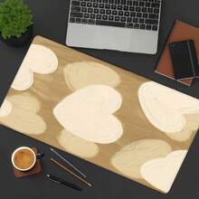 1pc Heart Design Rubber Mouse Pad XLXXL Large Gaming Desk Mat Non-Slip Washable Stitched Edges Smooth Surface Ideal For Office Or Home Perfect Gift - Mouse Pad - View 2