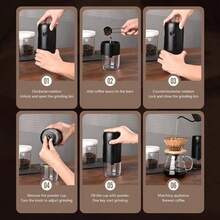 SOKANY Portable Electric Coffee Grinder, Automatic Italian Style, Type-C With 1800mAh Battery, 25g Hopper, 15-20 Cups Per Charge. One-Touch Grinding, Copper Motor, Detachable, Easy Clean. Compact For Precise Grind Control. - Multicolor - View 10