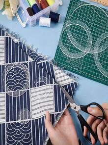 Juego de 6 piezas de plantillas de costura, regla de costura de acrílico transparente, regla para hacer y graduar patrones de ropa, herramientas de costura DIY hechas a mano, juego de reglas de sastre multifuncionales, 1-6 pulgadas - regla redonda - Ver 2