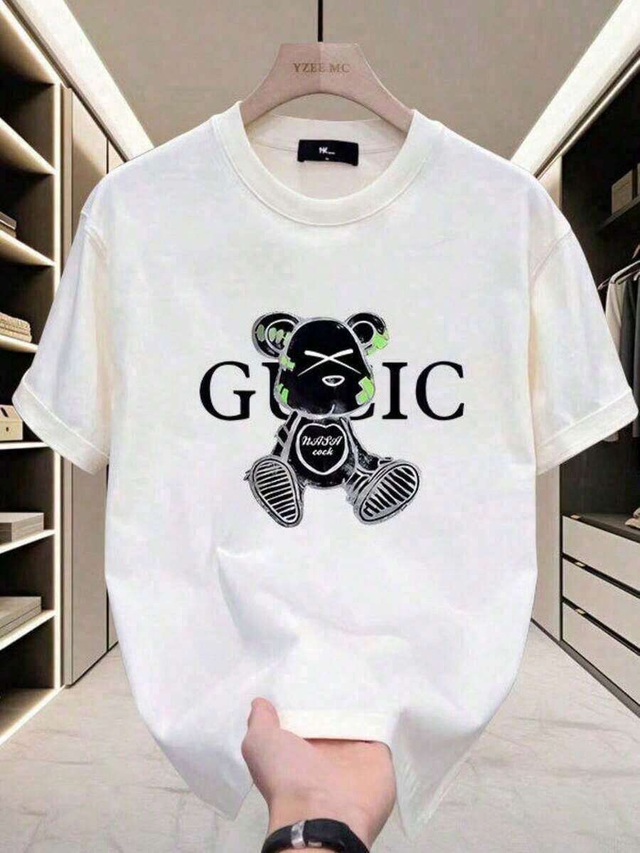 100% algodón puro, transpirable y agradable para la piel. Diseño clásico de cuello redondo, corte ajustado y adecuado para todo tipo de cuerpos. Estampado de moda con estilo minimalista y de alta calidad. Diseño unisex perfecto para conjuntos de pareja, ideal para el transporte diario, citas, ocio y ropa urbana - versátil y atemporal. - Blanco - Ver 1
