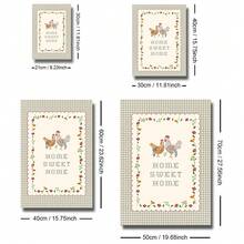 Tranh canvas in hình gà kẻ caro xanh lá cây, phong cách Cottagecore, có khung/không khung, với câu nói "Ngôi nhà thân yêu" và phong cách trang trí nhà nông thôn hiện đại, thích hợp trang trí cho nhà bếp, phòng khách, phòng ngủ. - A - Xem 9