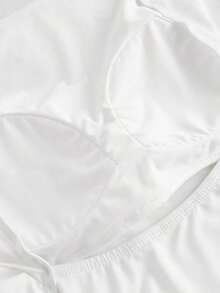 Camiseta corta con escote en la espalda, acolchada y ceñida, ideal para el verano - Blanco - Ver 4