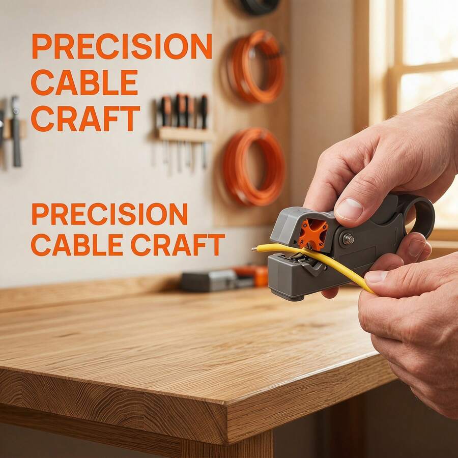 2件套电缆剥线钳和同轴电缆切割工具套装,适用于RG59、RG58、RG6、RG11电缆的压缩和压接。 - 2PC - 查看 1