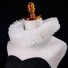 2026 New Neck Ruff Detachable Exaggerated Collar Opera Performance Costume Renaissance Ruffle Lace Neck Collars - 02black - View 3