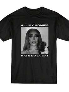 All My Homies Hate Doja Cat T-Shirt - Black - View 1