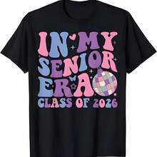 En Mi Era Senior Clase de 2026 Graduado Senior 2026 Camiseta - Negro - Ver 1