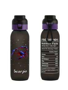 1 Sports Water Bottle, With 1 Random Flavor Pod, 33.81 Oz (Approx. 1000 Ml) Capacity, Compatible With 0 Sugar 0 Calorie Flavor Pods, Can Be Used As A Christmas Gift, Valentine's Day Gift, Or Birthday Gift. - Black - View 22