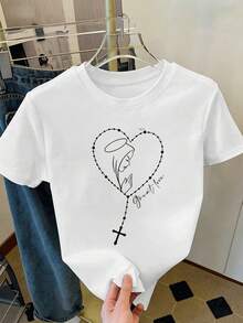 Dam-T-shirts - Vitt - Visa 2