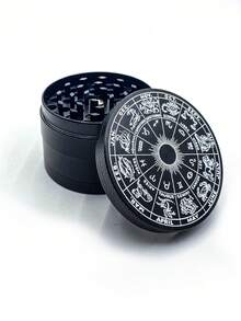 Molinillo de especias de aleación de aluminio de 4 capas con tapa magnética, patrón de constelación, molinillo portátil - Multicolor 1 - Ver 6