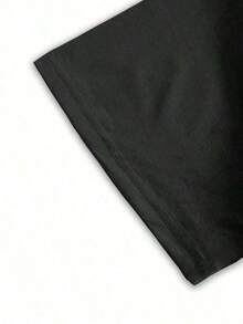 Camiseta de Gran Tamaño con Estampado Floral Clásico para Mujer, Talla, de Algodón Suave, Casual, Holgada, Básica, Moda Urbana de Verano - Negro - Ver 3