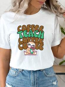 other Coffee TeaC1her, Cute other Coffee Teach S1Hirt, Perfect TeaC1her Gift for Coffee Lovers. - Blanco - Ver 2