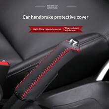 Handmade Leather Parking Brake Cover, Protective Sleeve For Car Manual Brake Lever, Auto Accessories - Car Handbrake Protective Cover - View 1